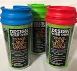 (Pack of 3) Design Your Own Travel Mugs with Sealed Lids