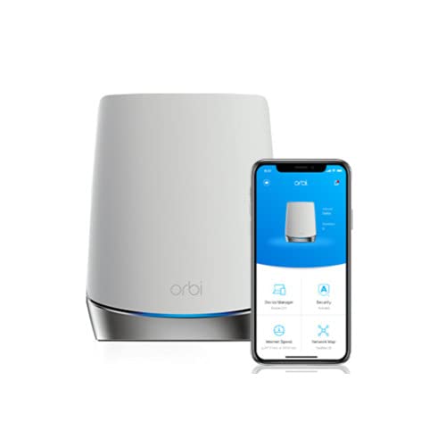 NETGEAR Orbi Whole Home Tri-Band Mesh Add-on Satellite (RBS750) – Works with Your Orbi WiFi 6 System| Adds up to 2,500 sq. ft. Coverage | AX4200 (Up to 4.2Gbps)