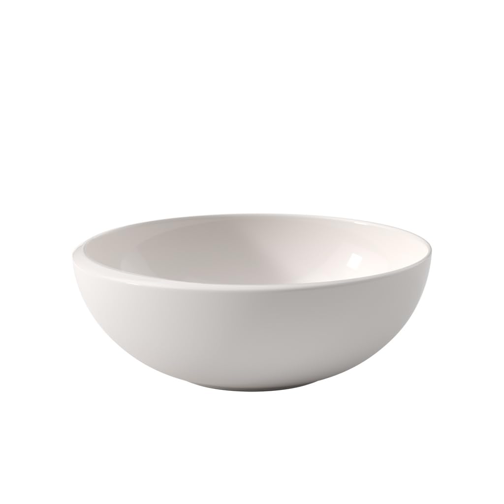 Villeroy & Boch 10-4264-3160 NewMoon Large Salad Bowl for Every Occasion Premium Porcelain White Dishwasher Safe , 4000 ml