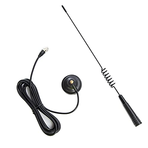 CB Antenna 14 Inch CB Radio Antenna Mount 27MHz Handheld CB Antenna PL259 & BNC Male