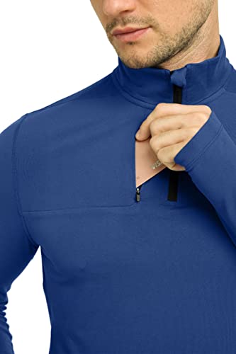 TCA Men's Long Sleeve Sports T-Shirt - Fusion Pro Quickdry Half Zip Quick Dry Sports Shirt for Men