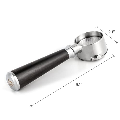 CrossCreek 54mm Espresso Bottomless Portafilter with 3 Ear Fits 54mm