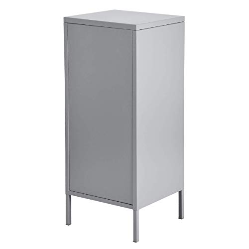 HouseinBox Storage Cabinets Living Room Metal Cabinet Standing Office Organizer Grey - Thumbnail 6