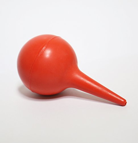 30ml Laboratory Tool Rubber Air blowing Wash ear ball wax aspirator Red 2 Pcs - Thumbnail 6