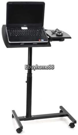 Over Bed Sofa Notebook Table Angle & Height Adjustable Rolling Laptop Stand Desk