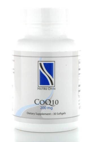 CoQ10 200 mg Highly Absorbable Coenzyme Q10 30 Softgels, by Nutri-Dyn CoQ10 200 mg Highly Absorbable Coenzyme Q10 30 Softgels, by Nutri-Dyn