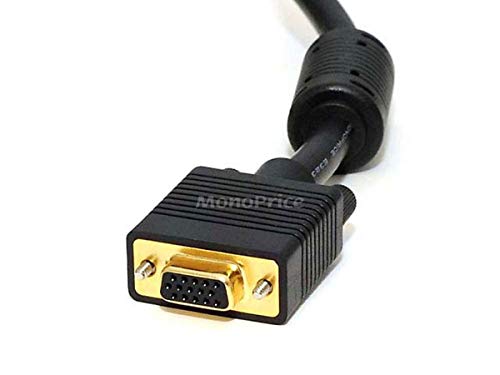 Monoprice 102897 3-Feet Super VGA Male to Female Monitor Cable with Ferrites - medicalbooks.filipinodoctors.org