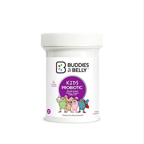 Kids Chewable Probiotic Tablets - 30 Chewable Probiotics in Delicious Cherry Flavor - Chewable Probiotic for Kids to Improve Immune System and Gut Health - Kids Probiotics