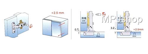 MPJ Soft Close Cabinet Hinges Full Half Inset Overlay FACE Frame Frameless 5/8", 1/2", 1/4", Inset. FACE-Frame Frameless (2, 1/2" Full Overlay F/F) - Thumbnail 6