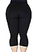 American Trends Women's Plus Size Stretch Modal 3/4 Smooth Capri Leggings (FBA)