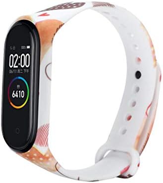 KFSO for Xiaomi Mi Band 4, Replacement Band Silica Gel Colorful Floral Print Wristband Strap Bracelet for Xiaomi Mi Band 4
