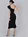 Floerns Women's Ruffle One Shoulder Split Midi Party Bodycon Dress