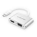 LENTION USB-C to 4K HDMI & VGA Dual Display Digital AV Adapter Compatible 2018 2019 MacBook Air & iPad Pro, MacBook Pro (Thunderbolt 3), XPS 13/15, Surface Book 2/Go, Chromebook, More (Silver) primary