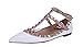 Littleboutique Metallic Pointed Toe Ballet Flat Pumps Girls Rivet Evening Party Strap Flat Shoes