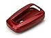 iJDMTOY Glossy Metallic Red Exact Fit Key Fob Shell Cover Compatible with 2017/2018-up Toyota Camry Prius Prime Mirai C-HR, etc w/Push Start Engine Feature