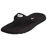 NIKE Women's Ultra Celso Thong Flip-Flop, Black/White, 9.0 Regular US