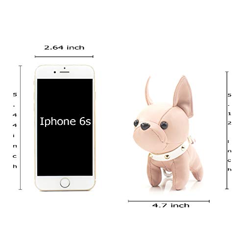 French Bulldog Leather Keychain Bag Charm,SALTY FISH Car Key Chain Gift for Women Kids