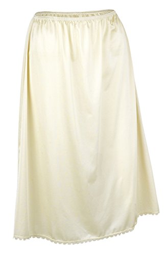 Valair Women's Classic Half Slip Skirt, 100% Nylon, 26 Inch, Medium, Beige