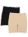 Ellen Tracy Women's 2 Pack Seamless Slip Short Panty