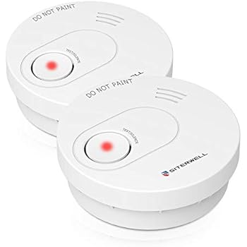 Siterwell 2 Pack Smoke Detector Fire Alarm with ...