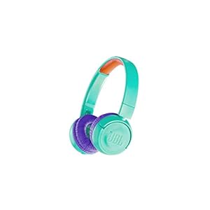 JBL JR300BT Kinder-Kopfhörer in Türkis – Kabellose Bluetooth On-Ear Kopfhörer mit Lautstärkebegrenzung – Speziell…