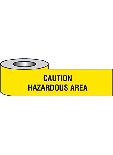 Caledonia Signs 58624 Barrier Tape, "Caution Hazardous Area"