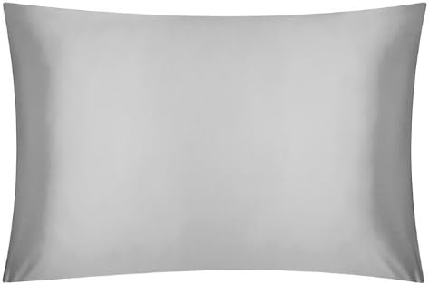 Jasmine Silk 100% 19 Momme Mulberry Charmeuse Silk Pillowcase for Hair and Skin 50 cm x 75 cm Envelope Closure - RRP £35 (Grey) - Image 3