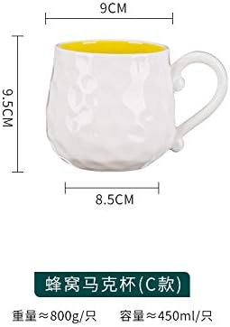 Cooks Mugs Coloured Coffee Christmas Breakfast Lincolnshire Doulton Espresso Saucer Mixed PorcelainMug Ceramic Coffee Cup Cute Household Milk Breakfast Cup - Honeycomb Mug (C)