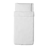 Ikea Dvala Duvet Cover and Pillowcase, White, Twin