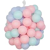 TRENDBOX 100 Macaron Ocean Ball (Ship from USA) for Babies Kids Children Soft Plastic Birthday Parties Events Playground Games Pool