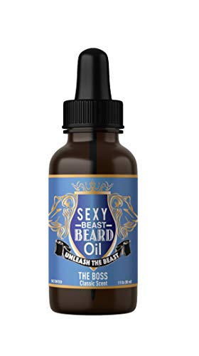 #1 BEST Beard Oil For Men, 9 Oil Blend Stimulates Facial Hair + Beard & Mustache Growth + Repairs Frizzy Hair + Eliminates Dry Itchy Skin For A Thicker Fuller Sexy Beard (BOSS SCENT) Get ONE Now.