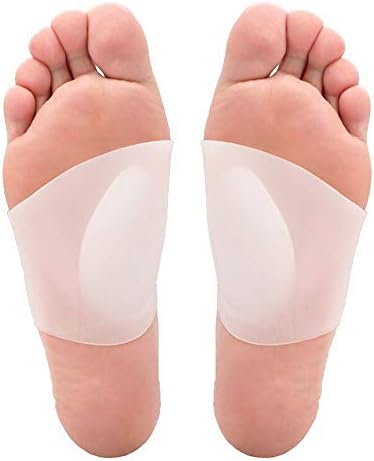 Gel Arch Support，Soft Gel Sleeves for Flat Foot & Plantar Fasciitis Support & Pain Relief—Arch Support Pads for Women and Men. (Small:Arch 4.5Wx7.5L)