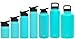 Simple Modern 32 Ounce Summit Water Bottle - Stainless Steel Tumbler Metal Flask +2 Lids - Wide Mouth Double Wall Vacuum Insulated Teal Leakproof -Caribbean