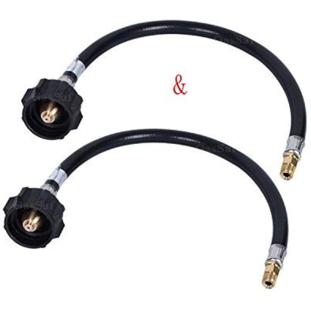 18inch RV Pigtail Propane Hose QCC1 Connector With Acme And 1/4&39&39
