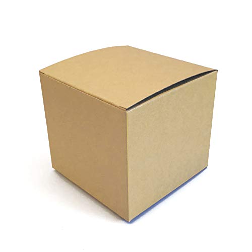 10Pcs Square Gift Wrapping Box Krapf Paper Present Box 10x10x10cm Brown Paper Gift Packaging Box Favor for Birthday Wedding Party Baby Shower Bridesmaid Proposal Christmas Party Supplies