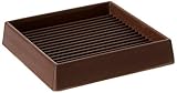 Shepherd Hardware 9078 3-Inch Square Rubber Furniture Cups, 2-Pack