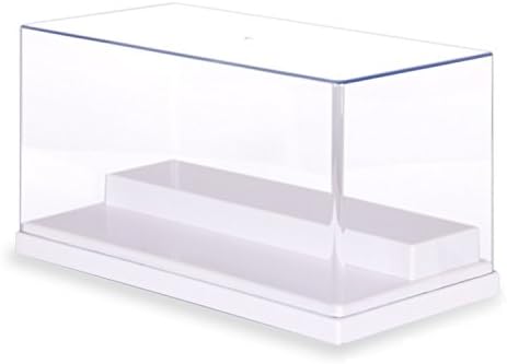 Acrylic Display case 7.9 x 3.9 x 3.5 inches For Action Figures Toy Vinylmation lot any minifigures Fuko Lego Model Rock stone Home Display (White)