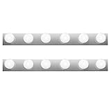 Hyperikon Vanity Lights, 36 Inch with 6 Sockets, E26 Base, Mirror Vanity Light Fixture, Polished Chrome, Plug and Switch Rotary Cord, 2 Pack