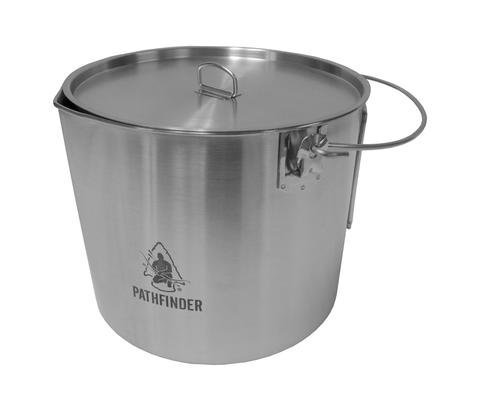 The Pathfinder School Stainless Steel Large Bush Pot and Lid Set – 120oz