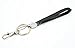 Deluxe Durable Leather Wristlet for ID Badge Holder, Key fob Cell Phone, Key, USB, Camera, Purse (Black)