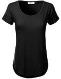 J.TOMSON Women’s Basic Loose Fit Stretchy Solid Color Shirt