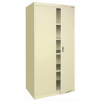 Sandusky Lee Dove - Armario de acero gris, 4 estantes, 182 cm de alto x