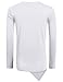 COOFANDY Men's Shirts Casual Zipper Shirt Irregular Long Sleeve T Shirts, St2-white, Small