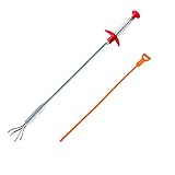 Drain Snake, SCYA 2 Pack Hair Drain Clog Remover Drain Auger Cleaning Tool (24.4 inch and 20 inch )