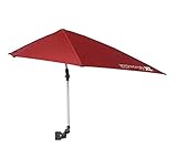 Sport-Brella Versa-Brella SPF 50+ Adjustable Umbrella with Universal Clamp, XL, FireBrick Red