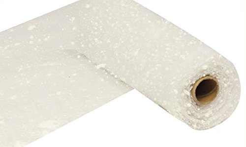 Snow Deco Poly Mesh Ribbon - 10