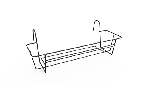 elho Green Basics Balkonkasten Rack Metall 50 - Zubehör für Balkon & Außen Zubehör - Ø 49.0 x H 19.5 cm - Schwarz/Anthrazit – Bild 3