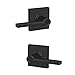 Schlage F51A LAT 622 COL Latitude Door Lever with Collins Trim, Keyed Entry Lock, Matte Black