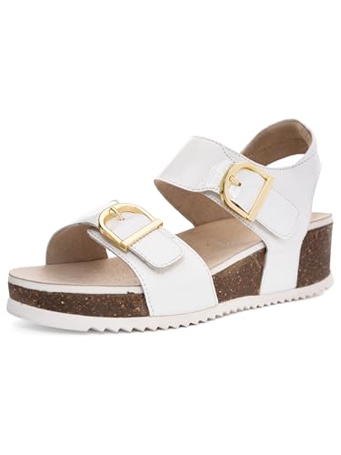 ARA Sandalias Norderney para Mujer, Blanco, 36 EU