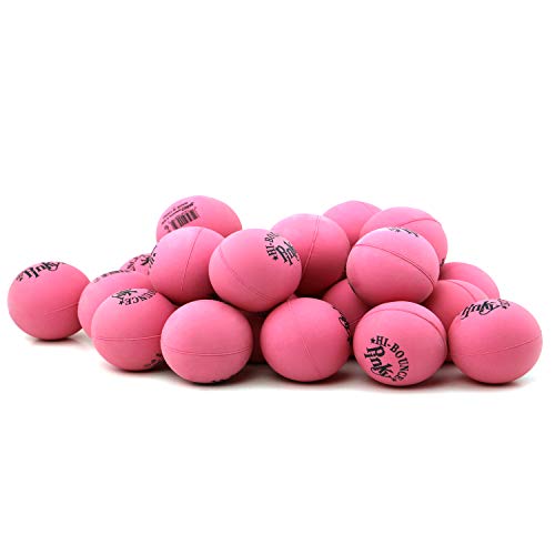 Original Hi Bounce Pinky Ball 2.5" Large Pink Rubber Ball 2 Pack Bundle Multi Purpose Play Soft Ballet Dance Massage Ball Dog Ball with 2 GosuToys Stickers